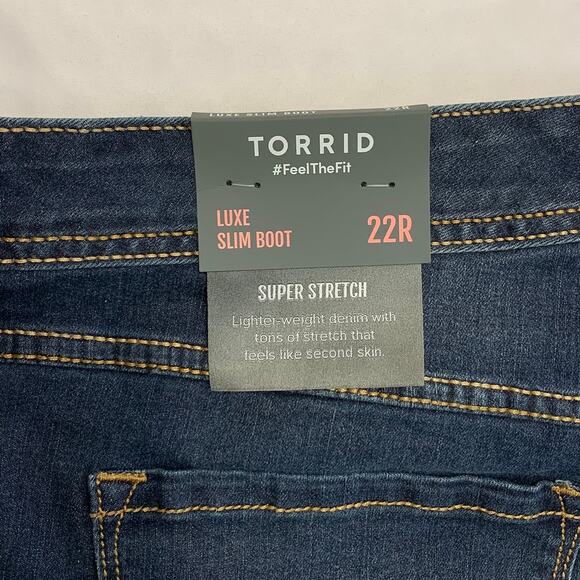 Torrid Luxe Slim Boot Super Stretch Rainstorm Jeans NWT Women's Sz 22R Casual - Picture 4 of 8